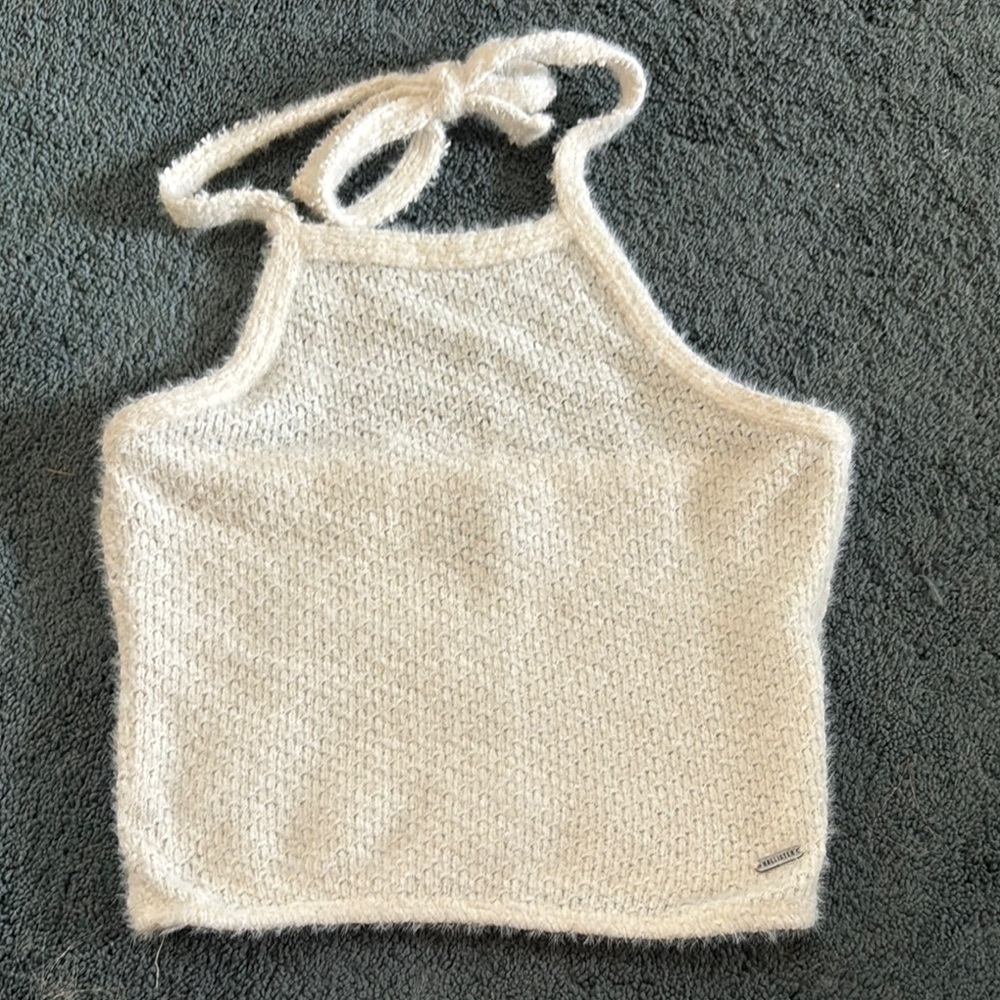 Hollister White Knit Tank Top